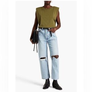 RE/DONE
Distressed high-rise straight-leg jeans size 29